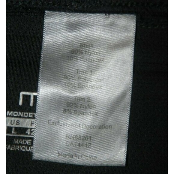 Ladies Mondetta Gray & Aqua Athletic Activewear Crop Workout Leggings Size L Bac - Picture 9 of 10